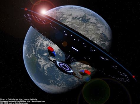 Star Trek-The Next Generation Wallpaper: Enterprise-D | Star trek, Star ...