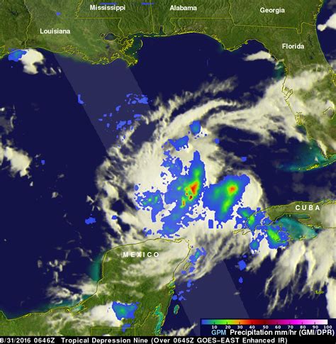 Intensifying Tropical Depression Nine Checked By GPM | NASA Global ...