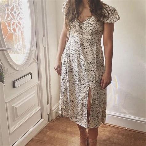 Miss Selfridges midi dress - size 10, Petite Worn... - Depop