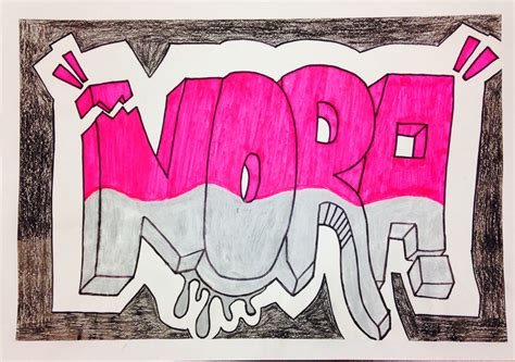 Sylvandale Middle School Art Class: Graffiti Name Tag