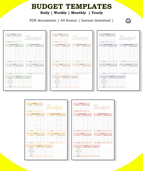 Printable Budget Planner Budget Tracker Finance Tracking - Etsy