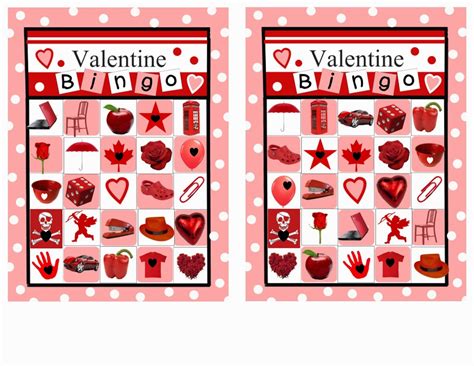 6 New Valentine's Day Bingo Cards For Kids
