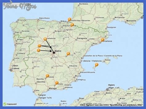 Spain Map Tourist Attractions - ToursMaps.com