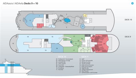 Aidaaura Deck Plans Deckplan & Kabinen-plan