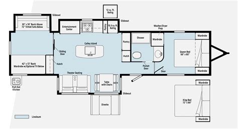 Best 2 Bedroom Travel Trailer Floor Plans