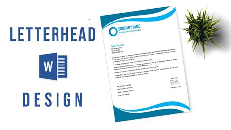 Design a Letterhead in just 5 minutes | Ms Word | Letterhead Design ...