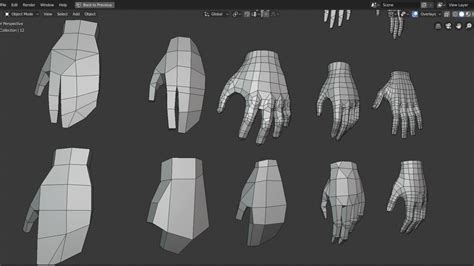 ArtStation - Low poly hands base mesh | Resources