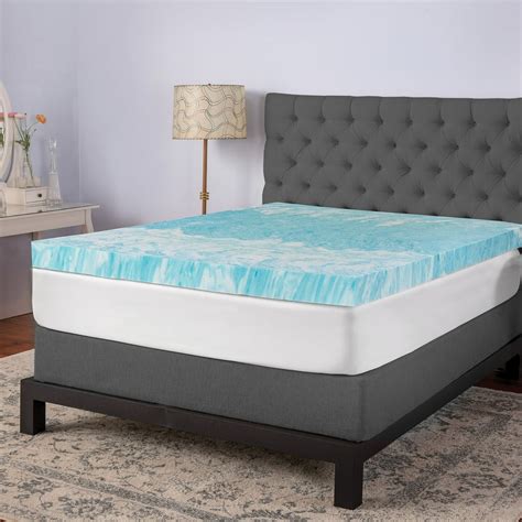 74" Full Size Mattress Topper Memory Foam Swirls of Cooling Blue Gel - Walmart.com - Walmart.com