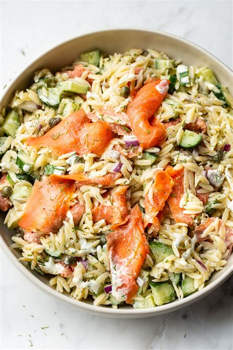 Smoked Salmon Pasta Salad • Salt & Lavender