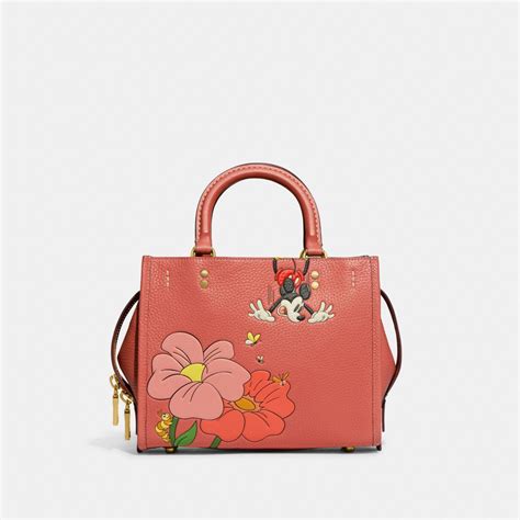 Disney X Coach Rogue 25 In Regenerative Leather With Mickey Mouse And Flowers - Coach ...