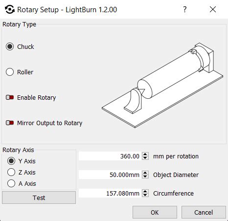 Rotary Setup (GRBL) - LightBurn Documentation