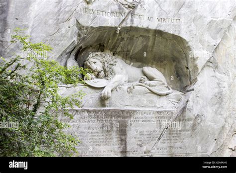 Lion Monument Lucerne Switzerland Stock Photo - Alamy