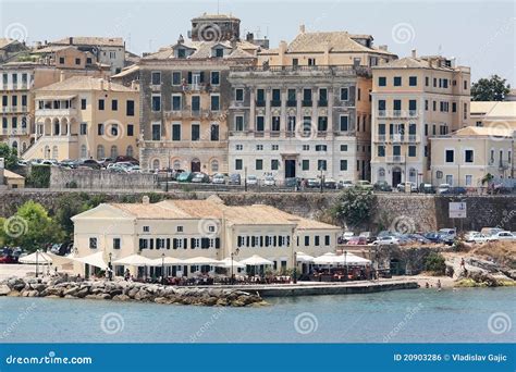 Corfu town stock photo. Image of greek, beach, architecture - 20903286