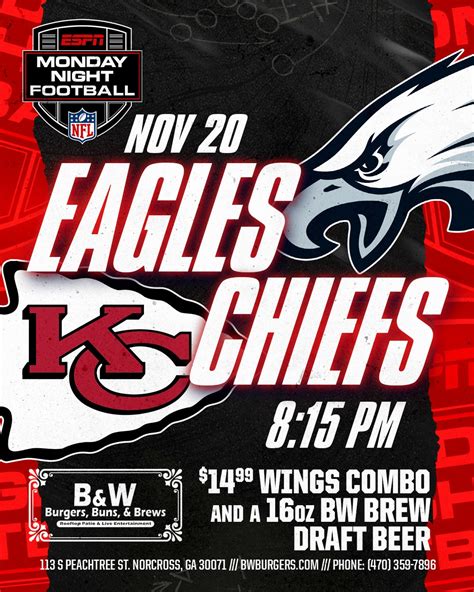 Eagles vs Chiefs | B & W Burgers