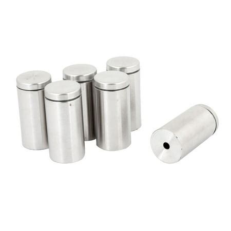 1" Dia 2" Length Round Stainless Steel Standoff 6 Pcs for Glass Hardware | Walmart Canada