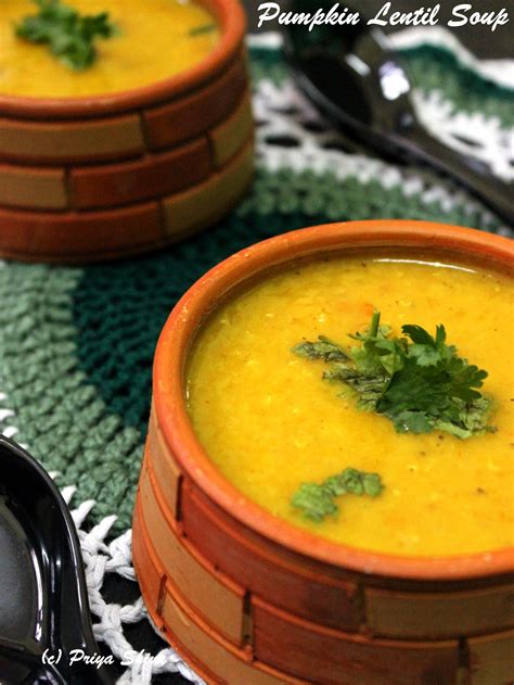 Pumpkin Lentil Soup / Kaddu Dal Shorba - PRIYA KITCHENETTE