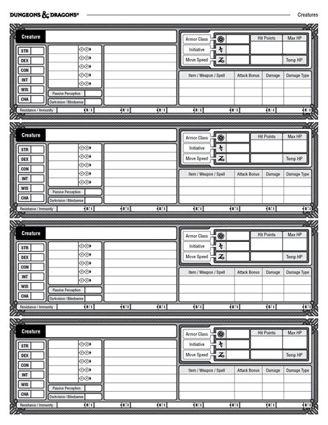 ArtStation - Character Sheet for D&D 5th Edition, William Lu