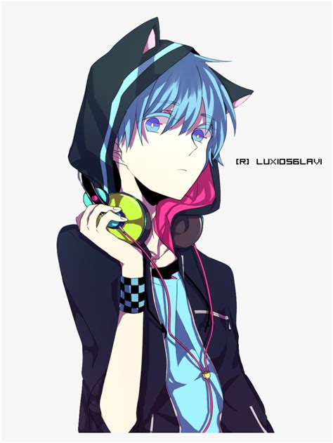 Anime Boy Headphones Hoodie