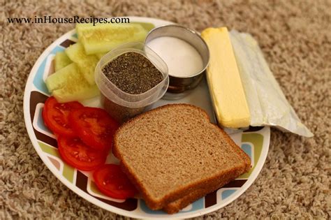 Vegetable Sandwich Recipe - Cucumber Tomato Butter - inHouseRecipes