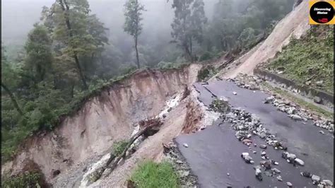 Major landslide | Kharungla | Major roadblock | Bhutan | Landslide ...