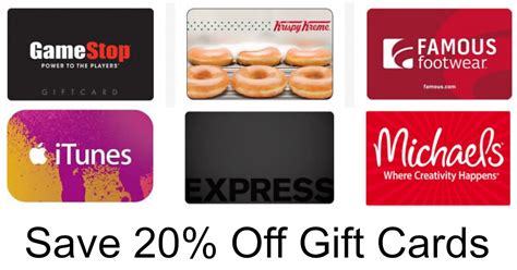 20% Off Select Gift Cards = $50 Famous Footwear Gift Card Only $40 ...