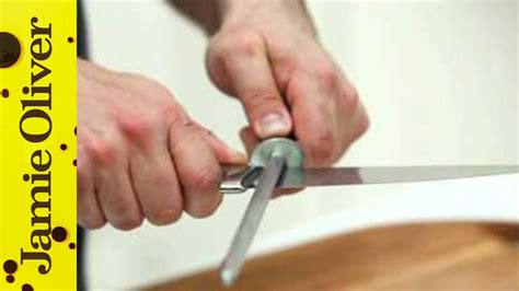 How to sharpen knives - Jamie Oliver's Home Cooking Skills - YouTube