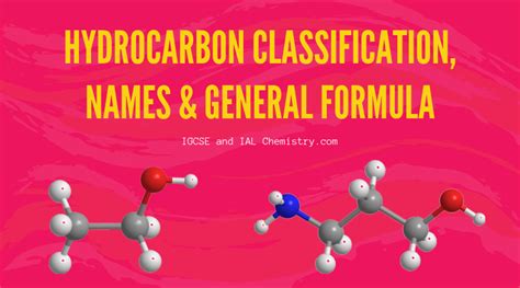 IGCSE Hydrocarbon Classification, Names & General Formulas - IGCSE And IAL Chemistry