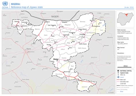 Nigeria: Reference Map of Jigawa state (As of 26 December 2018 ...