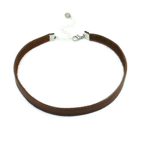 Leather Choker / Leather Necklace / Genuine Leather Choker / - Etsy