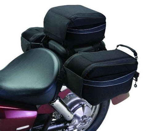 Classic Accessories MotoGear Motorcycle Saddle Bags and Tail Bag Bundle *** To view further for ...