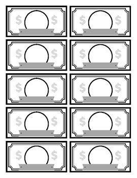 Classroom Money Dollars Blank Template by DoodleTeacher | TPT