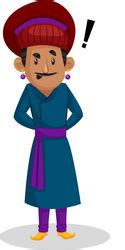 Birbal cartoon character Royalty Free Vector Image