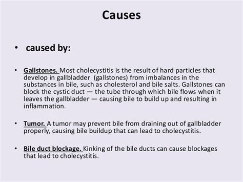 Causes of cholecystitis - PT Master Guide | PT Master Guide