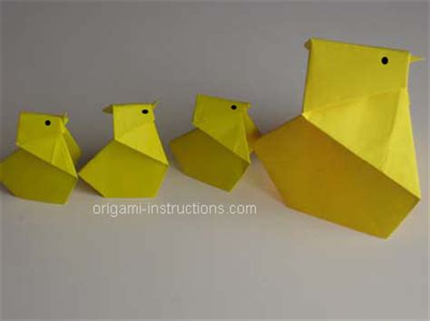 Origami Easter Chick Folding Instructions - How to make an Origami Easter Chick