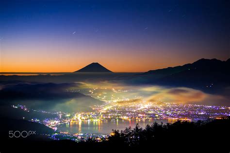 Rainbow Dawn - Just before dawn. Night scape in rainbow colors. | Wonders of the world, Japan ...