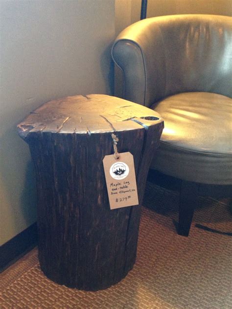 Maple log end table. Log End Tables, Log Coffee Table, Wood Tables, Trunk Furniture, Furniture ...