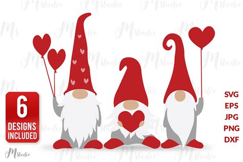 Valentine Gnomes Svg. By MStudio | TheHungryJPEG