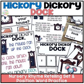 Hickory Dickory Dock Nursery Rhyme Retelling Activities & Position Words