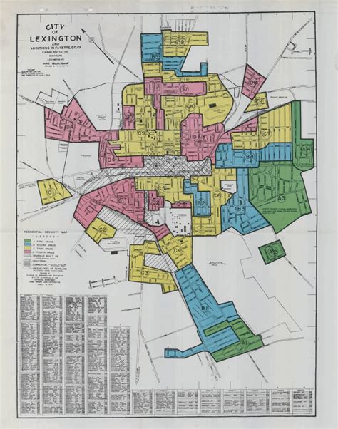 Lexington, Ky 1940 Redlining Map - The Lexington Times