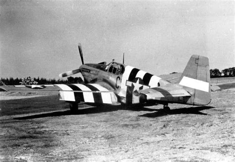 359th FG P-51B/C Mustang with D-Day stripes at East Wretham Airfield ...