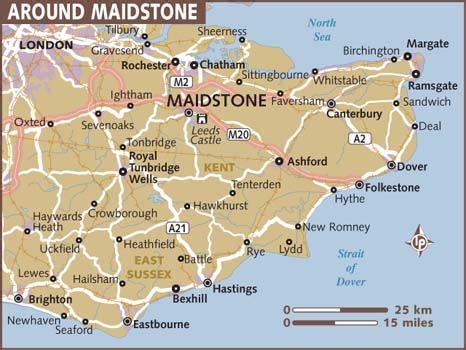 Map of Maidstone | Maidstone, England travel, Holidays in england