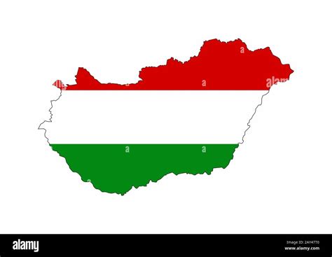 hungary flag map Stock Photo - Alamy