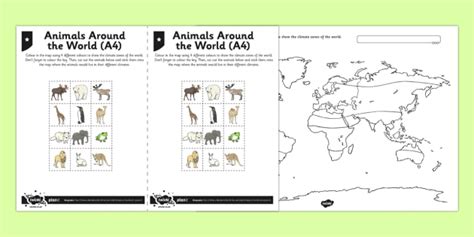 Climate Zones Map Worksheet | Geography | Teaching Resources