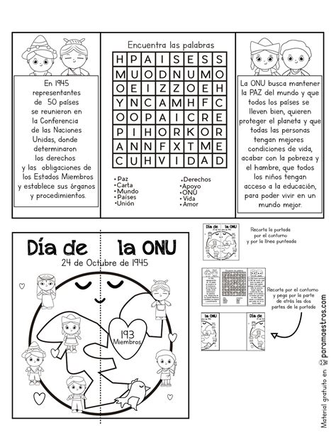 Divertidas actividades para niños sobre el día de la la ONU – paramaestros