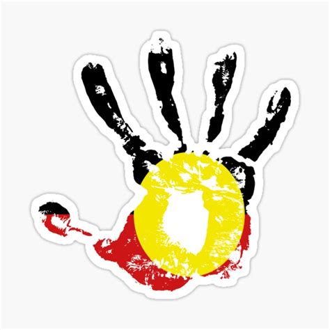 "Aboriginal Flag hand" Sticker for Sale by design880 | Redbubble