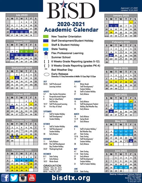 Bastrop ISD - The BISD Academic Calendar has been updated... | Facebook