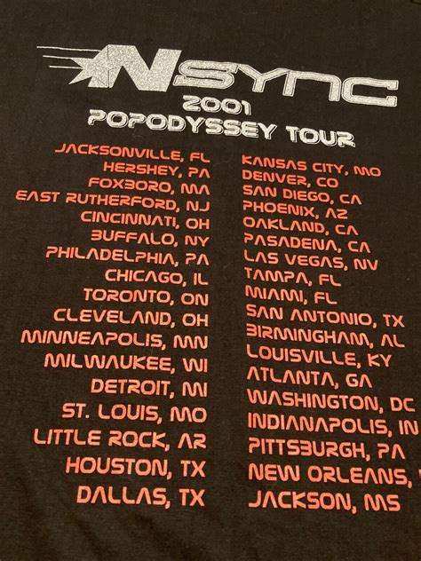 Vintage NSYNC POPODYSSEY 2001 Tour Shirt Size Large J… - Gem