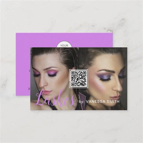 Lash business card with QR code and photos | Zazzle in 2022 | Coding, Cards, Qr code