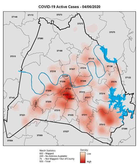 Nashville COVID19 Heatmap – See the current hot spots! – Scoop: Nashville