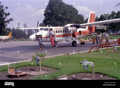 Small domestic TalAir plane Goroka airport Papua New Guinea Stock Photo - Alamy